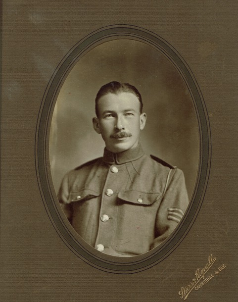 1940s photograph of a young man in army uniform