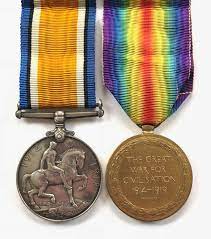 two war medals